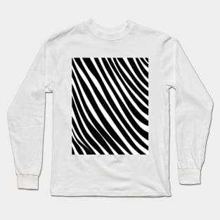 black and white zebra stripes pattern Long Sleeve T-Shirt